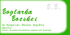 boglarka bocskei business card